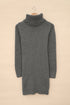 Cowl Neck Cable Knit Sweater Dress